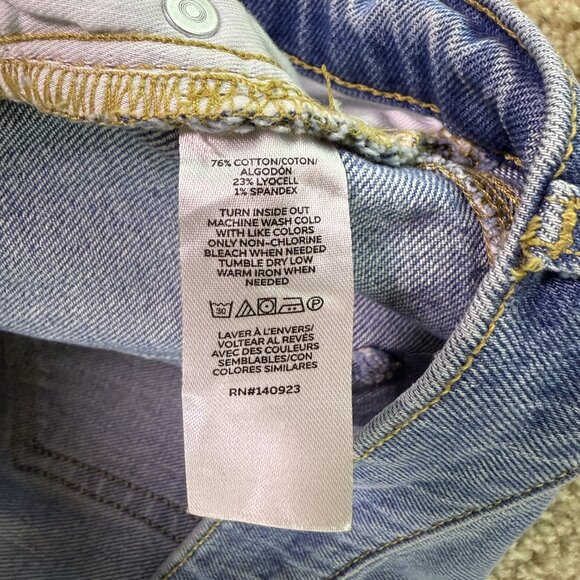 Loft Womens Denim Blue High Rise The Wide Leg Cropped Jeans Size 30/10 E566 - Picture 5 of 12